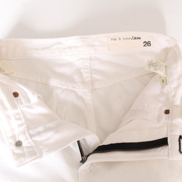 Rag & Bone Marilyn Crop Flare Jeans Distressed White Size 26 - Picture 8 of 9
